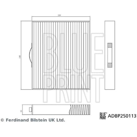 Interieurfilter BLUE PRINT ADBP250113