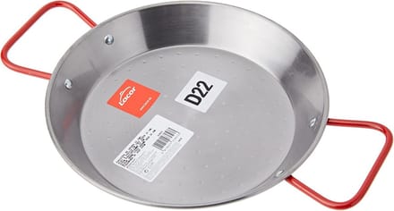 Paella pan - Koekenpan - Koken - Premium kwaliteit - 22 cm - Zilver