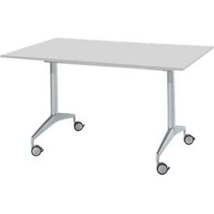 Vergadertafel, 1400 x 800 mm, inklapbaar, lichtgrijs