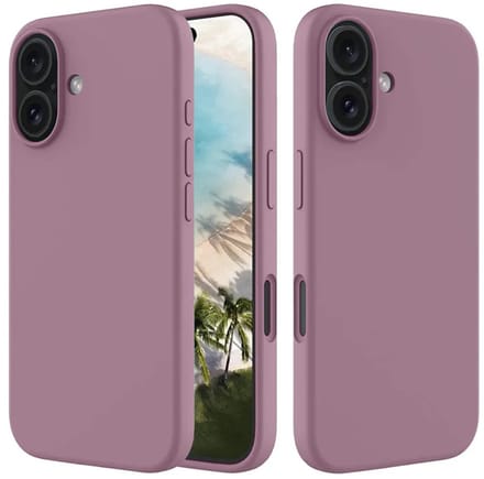 MobyDefend Hoesje - Geschikt voor iPhone 16 - Matte Siliconen Backcover - Paars