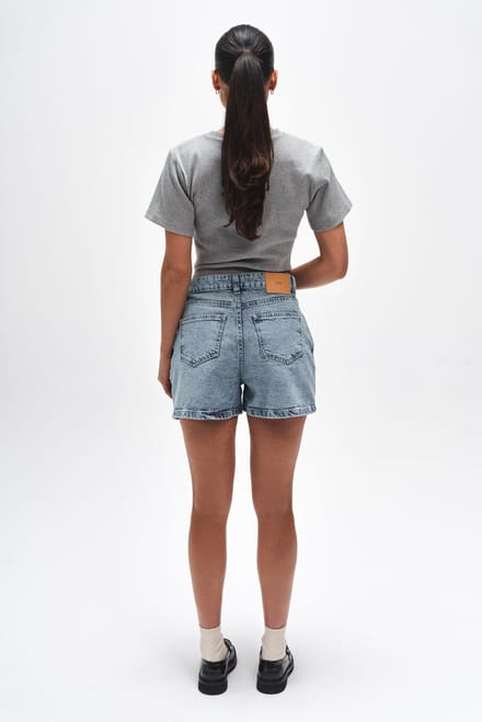 BENU Dames Blauw Grijze Denim Shorts