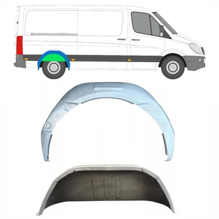 Reparatiepaneel achterste wielkast voor Mercedes Sprinter 2006-2018 / Rechts