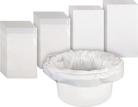 Toiletemmer zakken - Absorberende pads doos van 50 stuks - Wit
