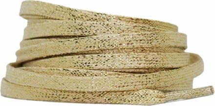 Platte katoenen veters 6mm Gouddraad 120cm - sneakers