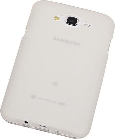 Samsung Galaxy J5 TPU Hoesje Transparant Wit � Back Case Bumper Hoes Cover