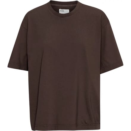 Dames-T-shirt Colorful Standard Organic oversized coffee brown