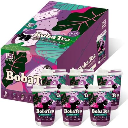 JENI PLAYB Bubble Tea Bekers Taro Smaak - 6 x 85 g