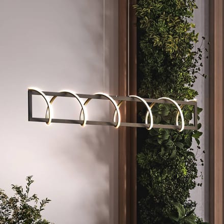 Fischer & Honsel Gwen - Moderne LED Hanglamp - 29W - Dimbaar - 3 lichtkleuren - Zwart