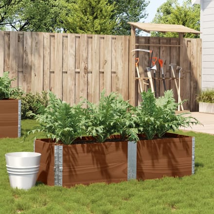 vidaXL - Plantenbak - 150x50 - cm - massief - grenenhout - bruin