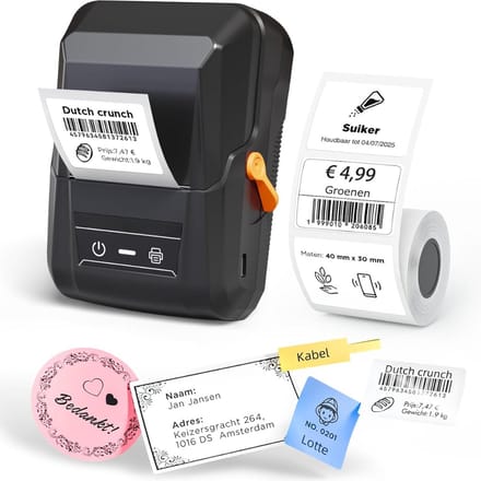 Solacis Sticker printer - Sticker maker - Mini printer - Sticker machine - Stickerprinter - Must have!