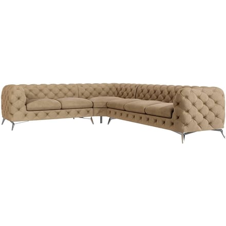 5-zitshoekbank Nora links velvet | Ropez
