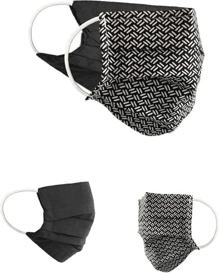 Omkeerbaar katoenen mondmasker set van 2 - Unisex