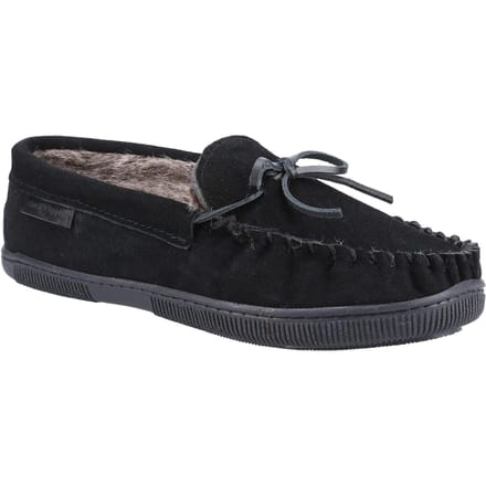 Hush Puppies Heren Ace Suede Slippers (Zwart)