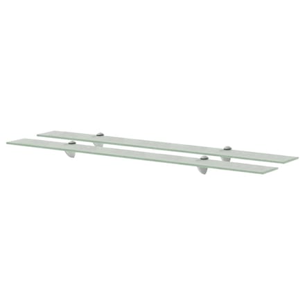 vidaXL - Schappen - zwevend - 2 - st - 100x20 - cm - 8 - mm - glas