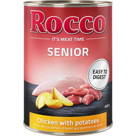 6x400g Senior Senior Kip & Aardappelen Rocco Hondenvoer