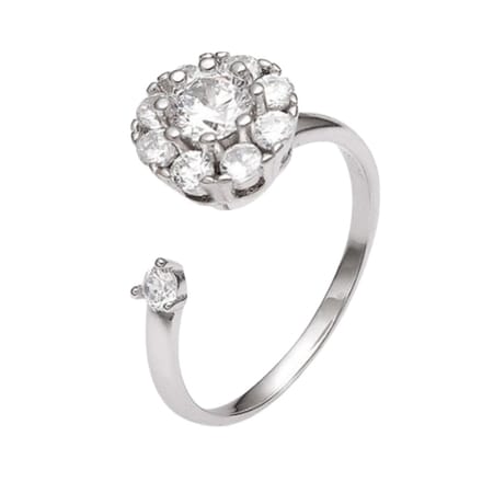 Anxiety Ring - (Draairing Bloemetje) - Fidget Ring - Stress Ring - Draaibare Ring Dames - Spinning Ring - Spinner Ring - Zilver 925