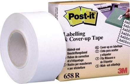 Post-itÂ® Label- & Correctietape, Navulling, 25.4 mm x 17,7 m