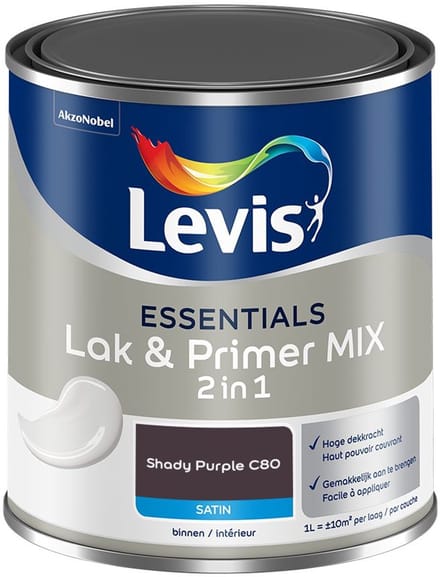 Levis - Essentials Lak & Primer Mix - Shady Purple C80 - Mengverf - 1 L