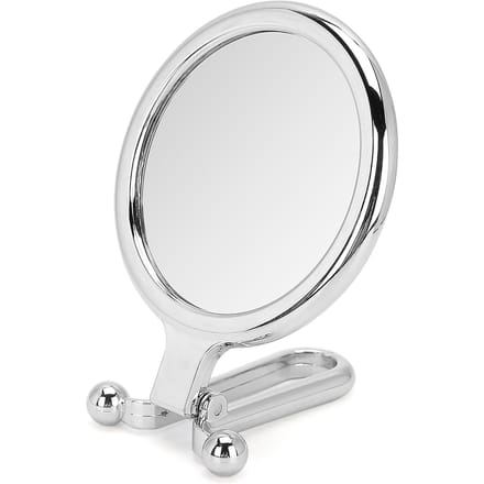 5x Vergrotende Opvouwbare Verstelbare Cosmetische Spiegel Dubbelzijdige Make-upspiegel (Zilver) white