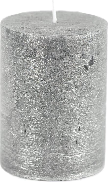 Rasteli Luz Your Senses Stomp Kaars Zwart-Black Silver D 6 cm H 8 cm Per 2 Stuks