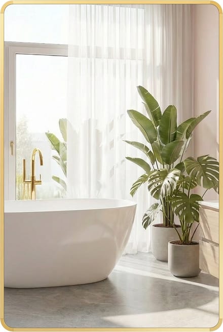 SONGMICS - Spiegel - Spiegel staand - Aluminium Frame - Met Veiligheidsfolie en 2 Ophangmogelijkheden