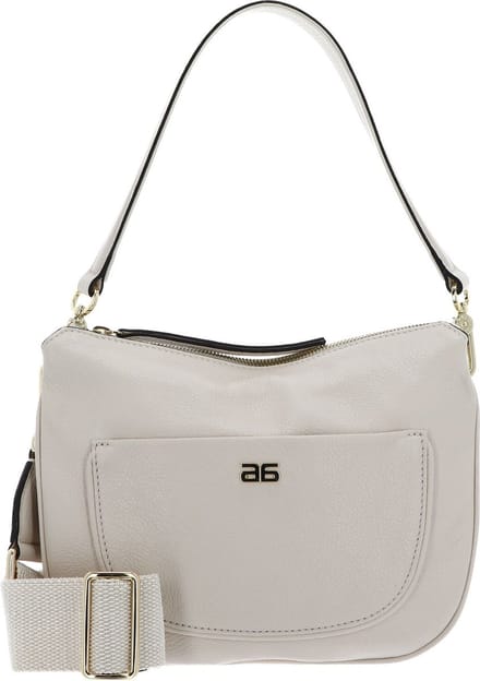 abro Leren Schoudertas Leather Dalia Hobo Bag Clara Beige Crème