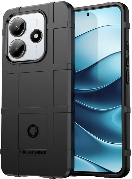 MobyDefend Hoesje - Geschikt voor Xiaomi Redmi Note 14 5G - Rugged Shield TPU Backcover - Zwart