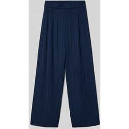 Regular Fit wijde broek in plissélook