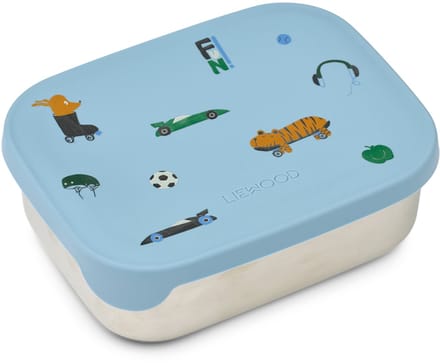 Liewood Arthur Lunchbox - 900ml - Fun / Beach blue