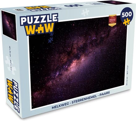 Puzzel Melkweg - Sterrenhemel - Paars - Legpuzzel - Puzzel 500 stukjes