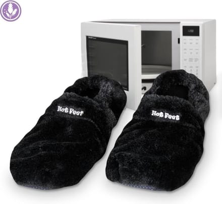 MikaMax Hot Feet Deluxe Zwart - Magnetron Warmtesloffen met Lavendel - One Size