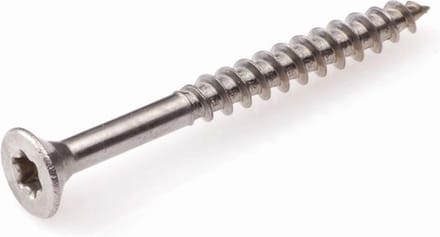 Hoenderdaal - Torx 20 Platkop Spaanplaatschroeven - 4,5x45mm - RVS A2 - Deeldraad (200 stuks)