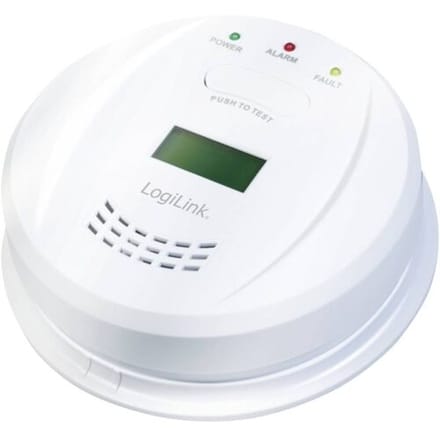 LogiLink SC0111 Koolmonoxidemelder werkt op batterijen Detectie van Koolmonoxide
