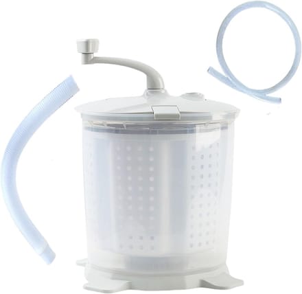 Draagbare Wasmachine - Mini Wasser - Snel Wassen - Hand Crank Bediening - 35x36x39 cm - Wit