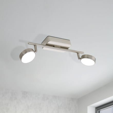 EGLO Connect Corropoli-C Opbouwspot - 2lichts - Nikkel - LED - WIt