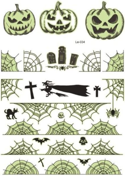 Halloween Nep Tattoo - Glow in the Dark - Spinnenweb