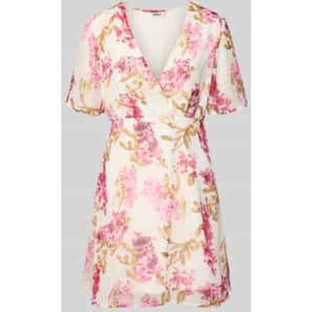 mini-jurk van crêpe-chiffon model 'STAR-SUA'