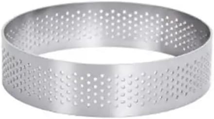 Taartvorm Roestvrij Staal - Cake Ring - Desserts Maken - Geperforeerd Ontwerp - 7 cm Rond - Zilver