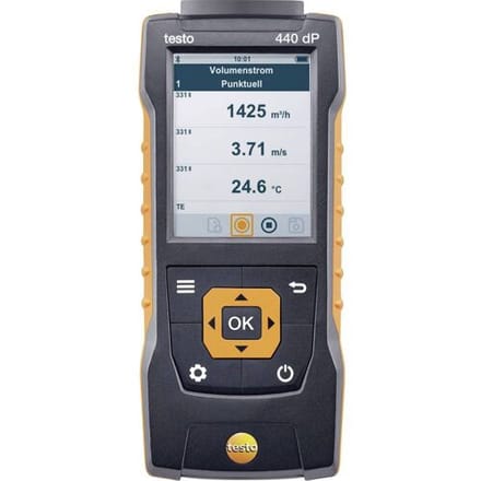testo 440 dP Gasdrukmeter Luchtdruk, Verlichtingssterkte, Koolstofdioxide, Temperatuur, Windkracht -150 - +150 hPa Met temperatuurmeting