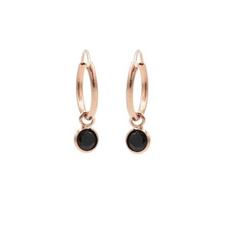 Karma Symbols oorbel zirconia dot Rosé-M2169B