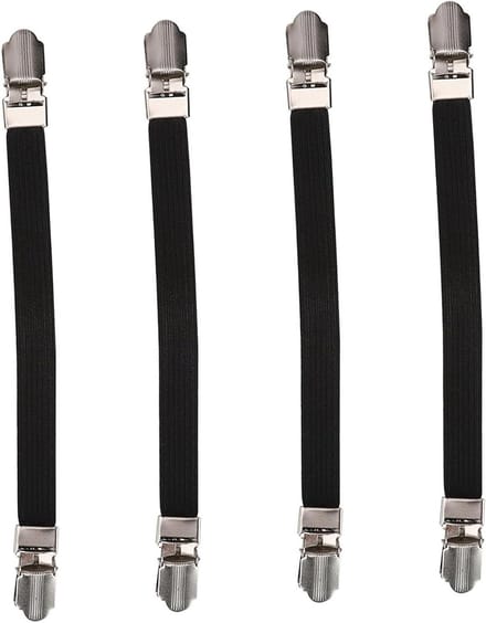 Elastische Lakenbanden - Matrasriemen - Net Bed Houden - Verstelbare Spanning - 8 Inch - Zwart