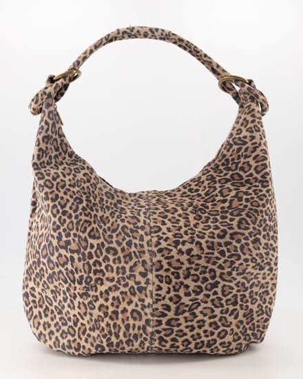 Teatro - Suez - Schoudertas - Handtas - Groot - Suede - Leer - Leopard