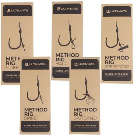 Ultimate Method Feeder Barbless Rig Pack (40pcs) - Witvis Onderlijn