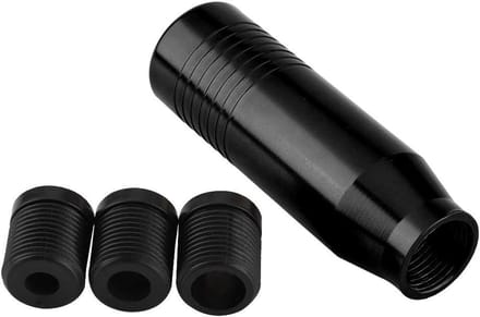 Allecto Plus - Auto aluminium versnellingspookknop handleiding universeel (Zwart) met schakelpookkop