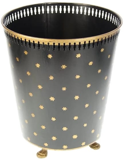Wastebin blue with stars, Ø26xH30cm