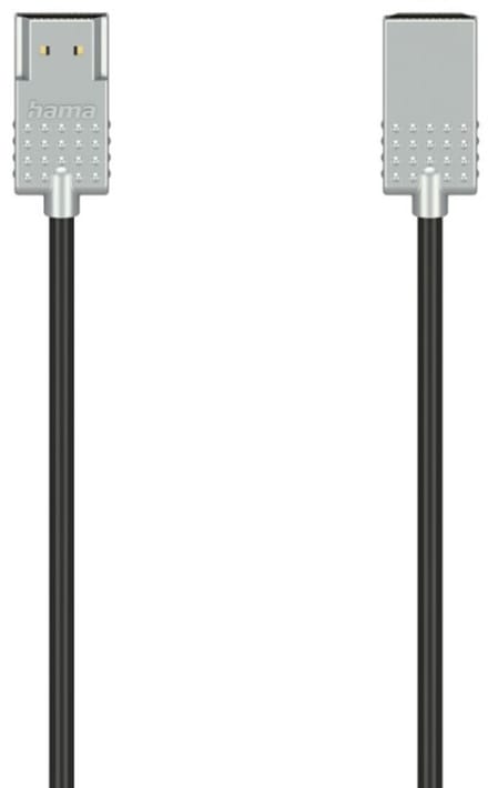 Hama High-Speed HDMI Kabel Ultra-Slim 4K + Ethernet 200 cm Zilver/Zwart