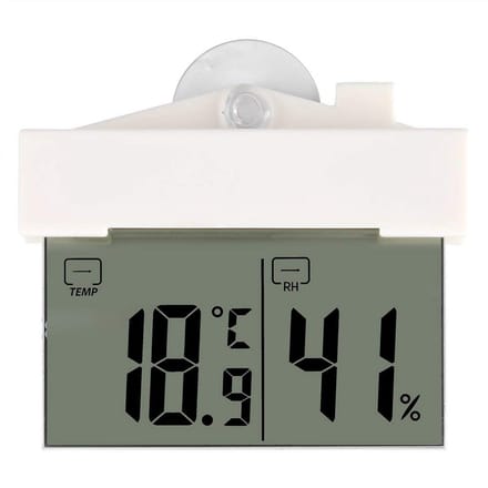 Digitale Thermometer - Vochtigheidsmeter Binnen - Klimaat Bewaken - Helder LCD Scherm - 110 x 92 mm - Transparant