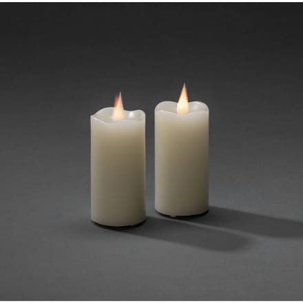 Konstsmide Christmas LED waskaars crème lichttemp. barnsteen Ø5cm per 2