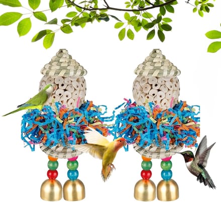 Vogel Voederbal - Kauwspeelgoed Vogel - Snavel Vijlen - Interactief Ontwerp - 2 stuks - Multicolor