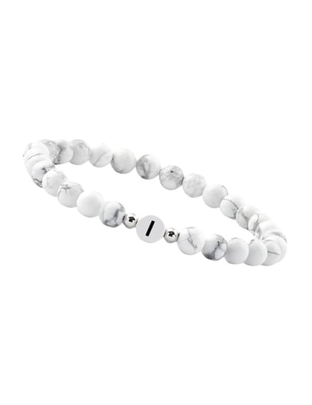 good.designs Parelarmband van howlietstenen met de letter I